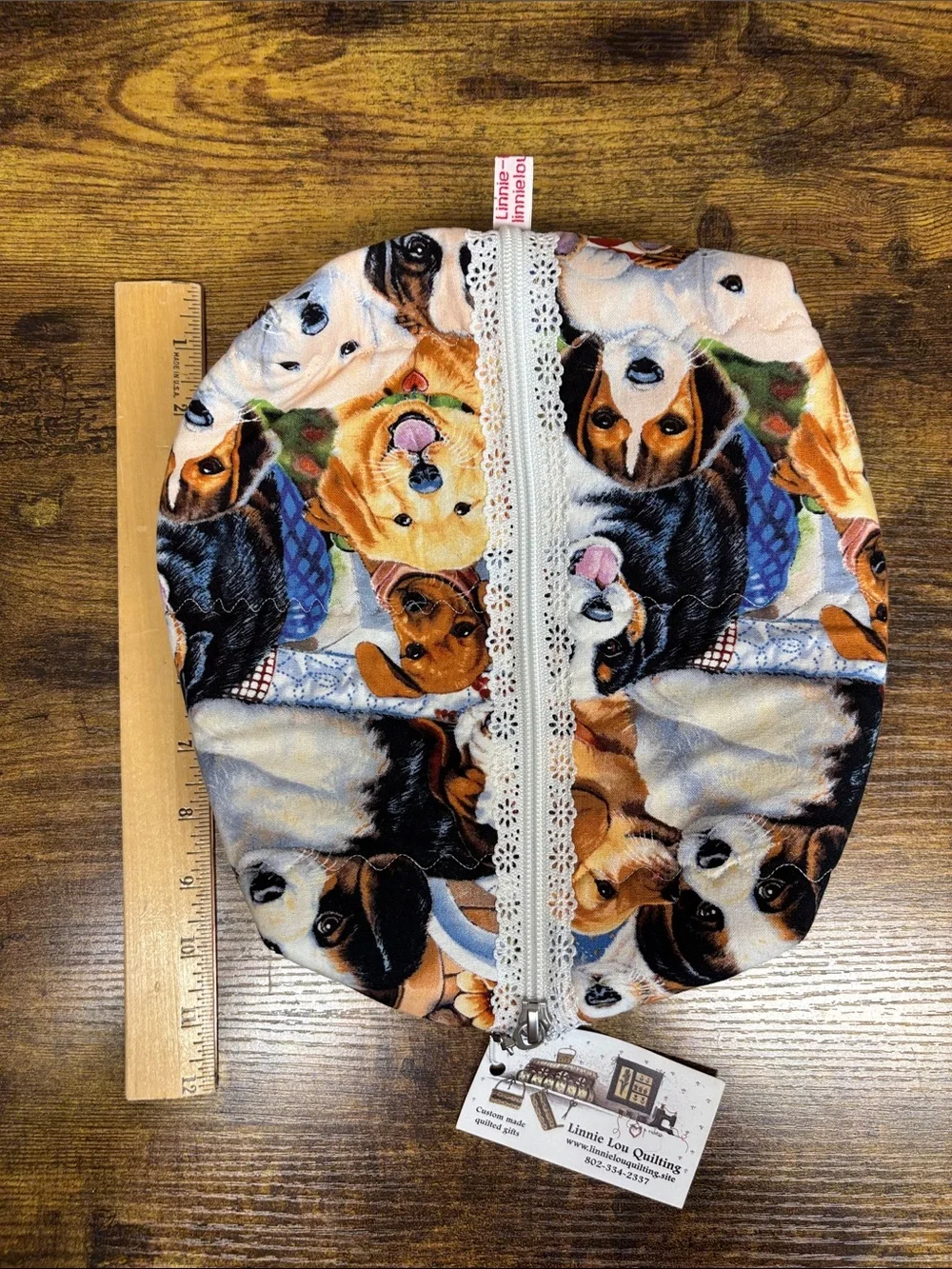 Dog Print Zipper Pouch - Multicolor
